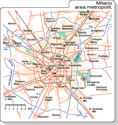 milano area map